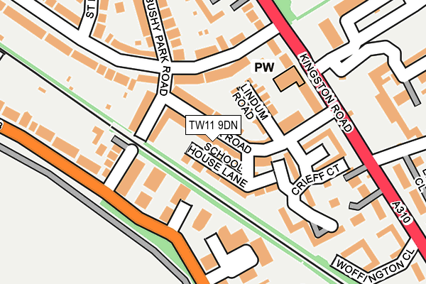 TW11 9DN map - OS OpenMap – Local (Ordnance Survey)