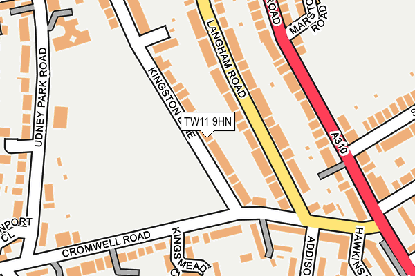 TW11 9HN map - OS OpenMap – Local (Ordnance Survey)