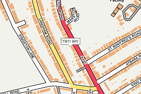 TW11 9HY map - OS OpenMap – Local (Ordnance Survey)
