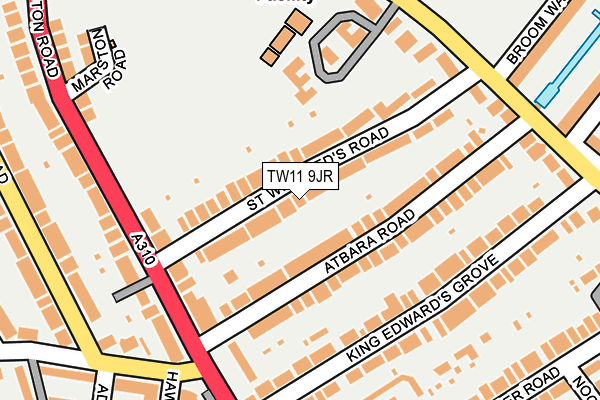 TW11 9JR map - OS OpenMap – Local (Ordnance Survey)