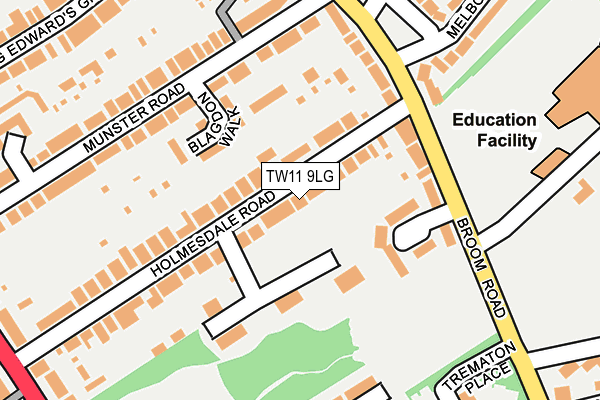 TW11 9LG map - OS OpenMap – Local (Ordnance Survey)