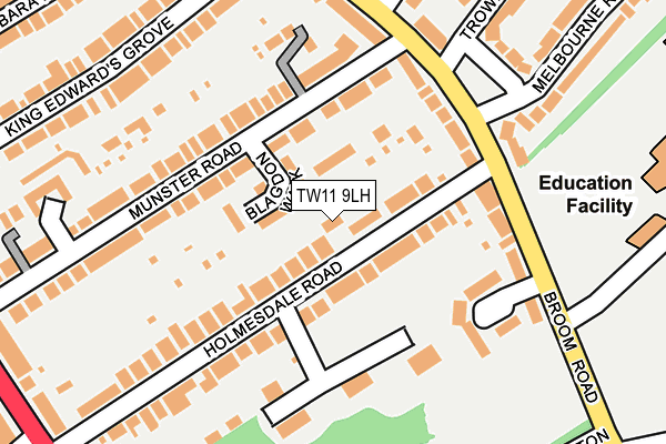 TW11 9LH map - OS OpenMap – Local (Ordnance Survey)