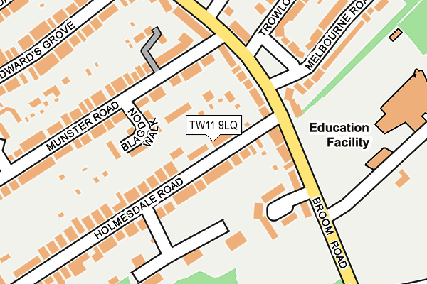 TW11 9LQ map - OS OpenMap – Local (Ordnance Survey)