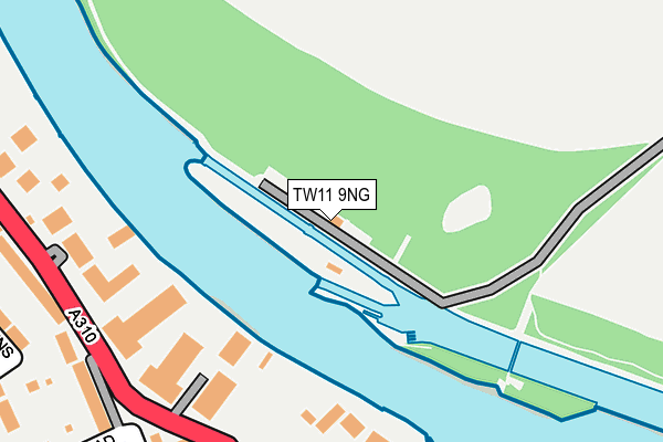 TW11 9NG map - OS OpenMap – Local (Ordnance Survey)