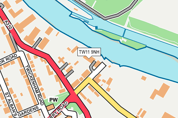 TW11 9NH map - OS OpenMap – Local (Ordnance Survey)