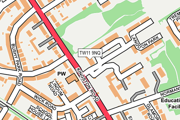 TW11 9NQ map - OS OpenMap – Local (Ordnance Survey)