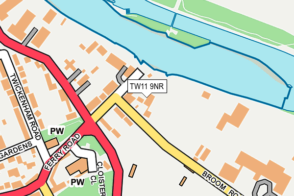 TW11 9NR map - OS OpenMap – Local (Ordnance Survey)