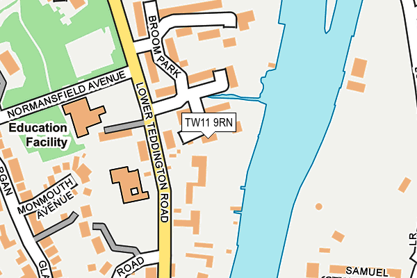 TW11 9RN map - OS OpenMap – Local (Ordnance Survey)