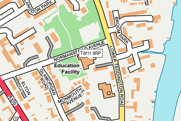 TW11 9RP map - OS OpenMap – Local (Ordnance Survey)