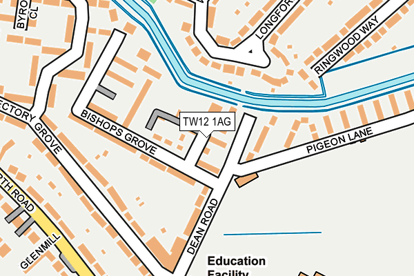 TW12 1AG map - OS OpenMap – Local (Ordnance Survey)