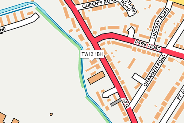 TW12 1BH map - OS OpenMap – Local (Ordnance Survey)