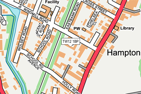 TW12 1BP map - OS OpenMap – Local (Ordnance Survey)