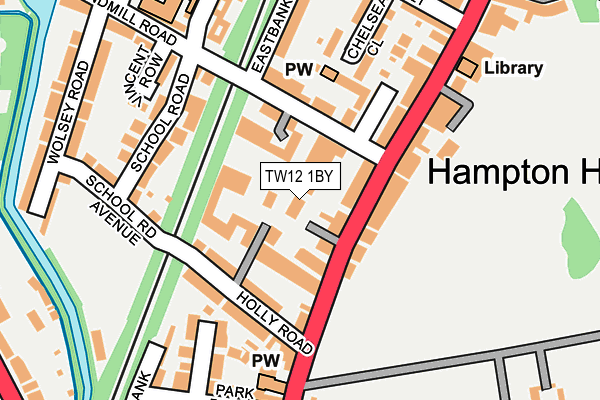TW12 1BY map - OS OpenMap – Local (Ordnance Survey)