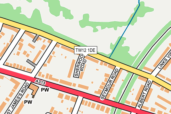 TW12 1DE map - OS OpenMap – Local (Ordnance Survey)