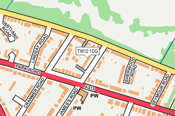 TW12 1DG map - OS OpenMap – Local (Ordnance Survey)