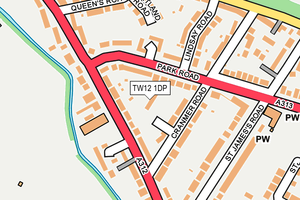 TW12 1DP map - OS OpenMap – Local (Ordnance Survey)