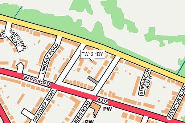 TW12 1DY map - OS OpenMap – Local (Ordnance Survey)