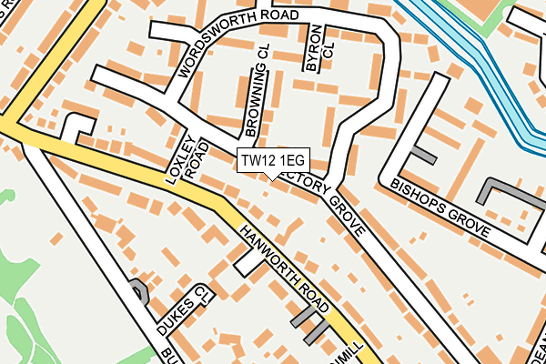 TW12 1EG map - OS OpenMap – Local (Ordnance Survey)