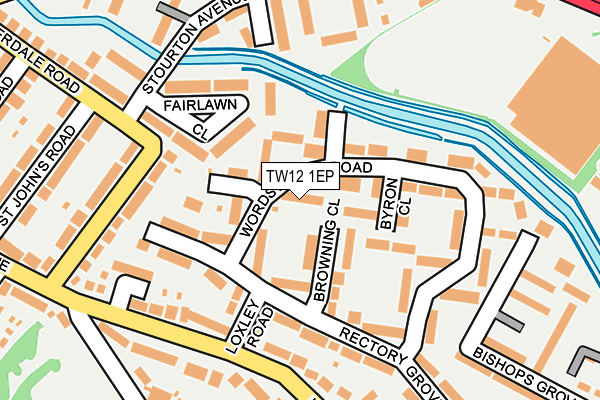 TW12 1EP map - OS OpenMap – Local (Ordnance Survey)
