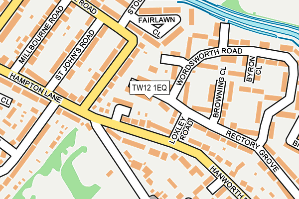 TW12 1EQ map - OS OpenMap – Local (Ordnance Survey)