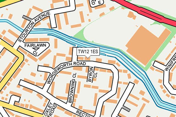 TW12 1ES map - OS OpenMap – Local (Ordnance Survey)