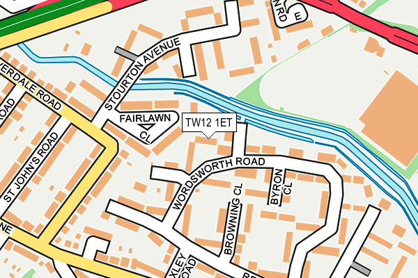 TW12 1ET map - OS OpenMap – Local (Ordnance Survey)