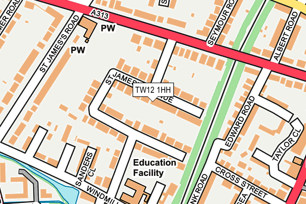 TW12 1HH map - OS OpenMap – Local (Ordnance Survey)