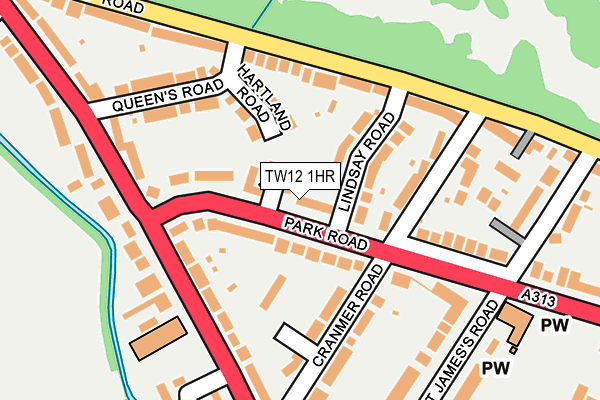 TW12 1HR map - OS OpenMap – Local (Ordnance Survey)