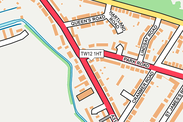TW12 1HT map - OS OpenMap – Local (Ordnance Survey)