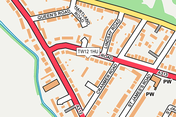 TW12 1HU map - OS OpenMap – Local (Ordnance Survey)