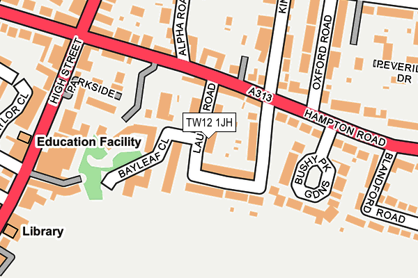 TW12 1JH map - OS OpenMap – Local (Ordnance Survey)