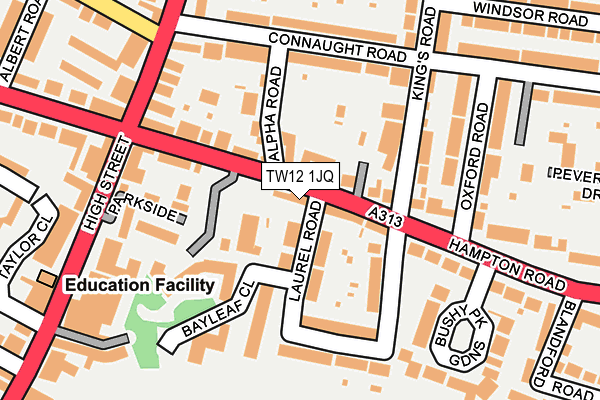 TW12 1JQ map - OS OpenMap – Local (Ordnance Survey)
