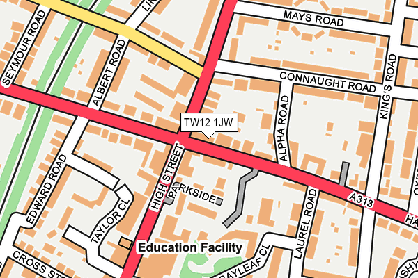 TW12 1JW map - OS OpenMap – Local (Ordnance Survey)