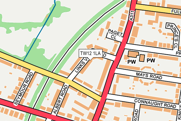 TW12 1LA map - OS OpenMap – Local (Ordnance Survey)