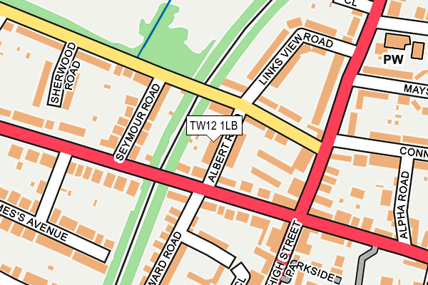 TW12 1LB map - OS OpenMap – Local (Ordnance Survey)
