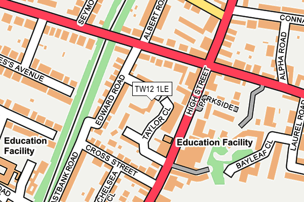TW12 1LE map - OS OpenMap – Local (Ordnance Survey)