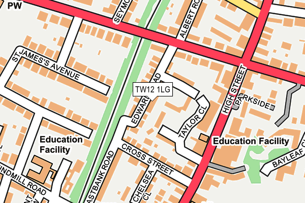 TW12 1LG map - OS OpenMap – Local (Ordnance Survey)