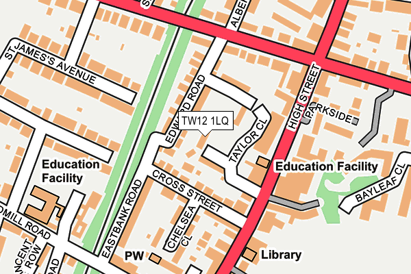 TW12 1LQ map - OS OpenMap – Local (Ordnance Survey)