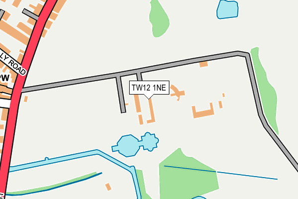 TW12 1NE map - OS OpenMap – Local (Ordnance Survey)