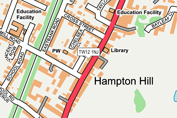TW12 1NJ map - OS OpenMap – Local (Ordnance Survey)