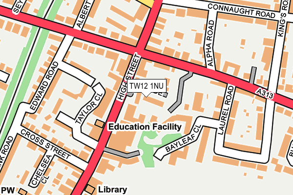 TW12 1NU map - OS OpenMap – Local (Ordnance Survey)