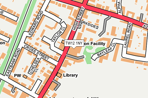 TW12 1NY map - OS OpenMap – Local (Ordnance Survey)