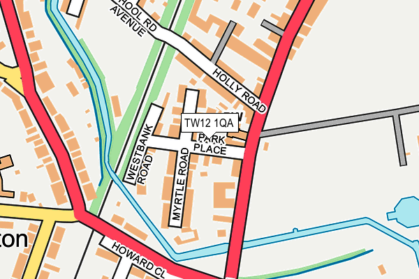 TW12 1QA map - OS OpenMap – Local (Ordnance Survey)