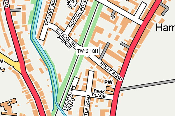 TW12 1QH map - OS OpenMap – Local (Ordnance Survey)