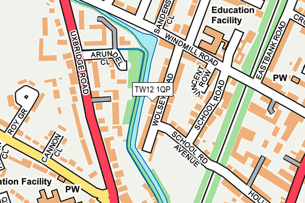 TW12 1QP map - OS OpenMap – Local (Ordnance Survey)
