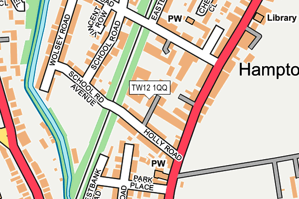TW12 1QQ map - OS OpenMap – Local (Ordnance Survey)