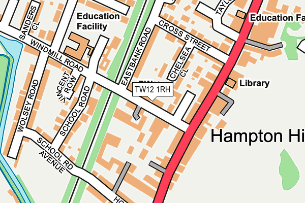 TW12 1RH map - OS OpenMap – Local (Ordnance Survey)