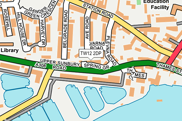 TW12 2DP map - OS OpenMap – Local (Ordnance Survey)