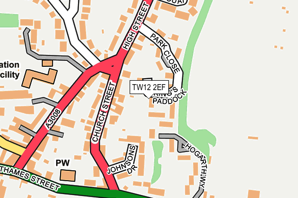 TW12 2EF map - OS OpenMap – Local (Ordnance Survey)