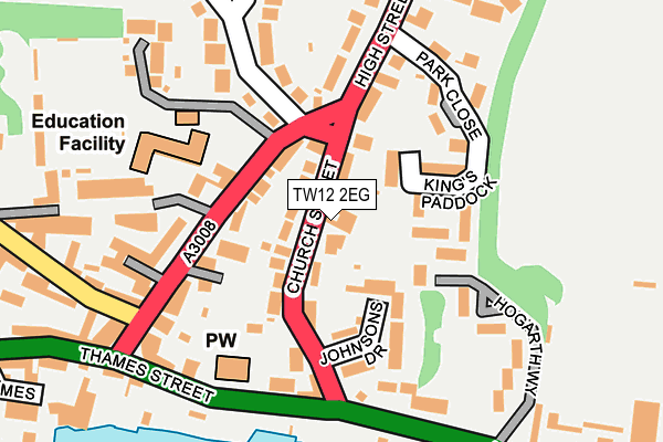 TW12 2EG map - OS OpenMap – Local (Ordnance Survey)